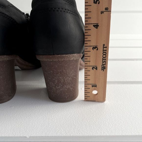 Clarks Women's Sashlin Aleta Ankle Zip Bootie In Black Leather Suede Size 10 NEW - Picture 9 of 14